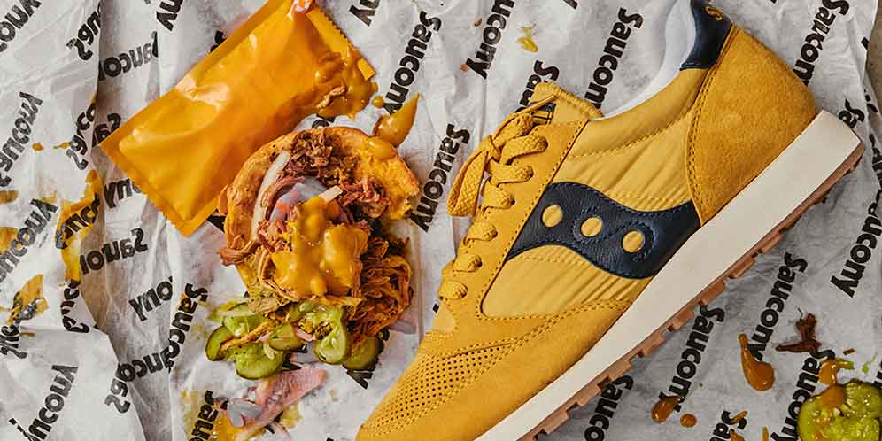 Charleston dan Saucony Kolaborasi Rilis Sneaker Mustard